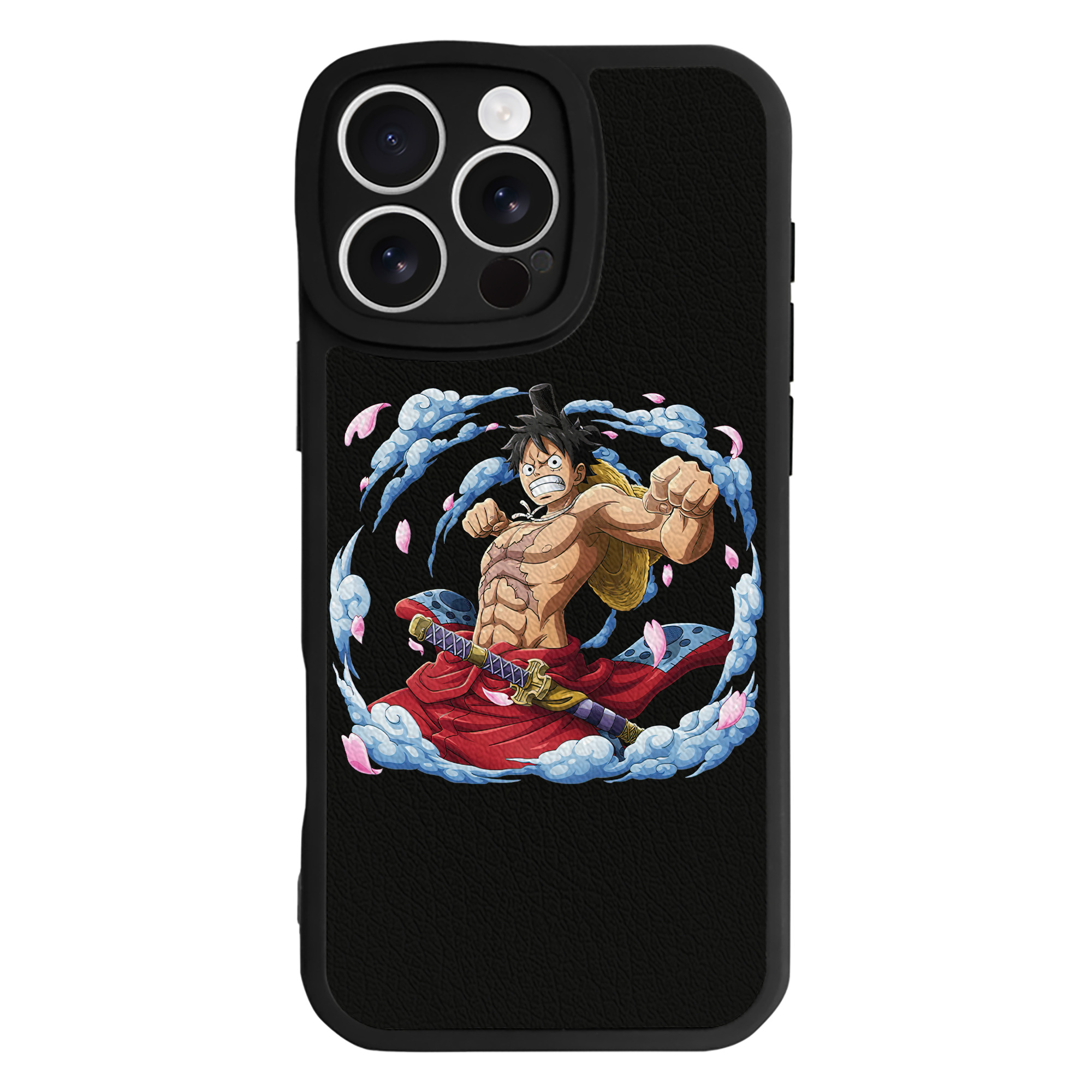 （画像用） ワンピース モンキー・D・ルフィ ONE PIECE Monkey D. Luffy 【iPhone 16シリーズ対応】シリコンスマホケース（レザー調） 材質：シリコン